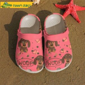 Dachshund Puppy Woof Heart Pink Dog Crocs.jpg