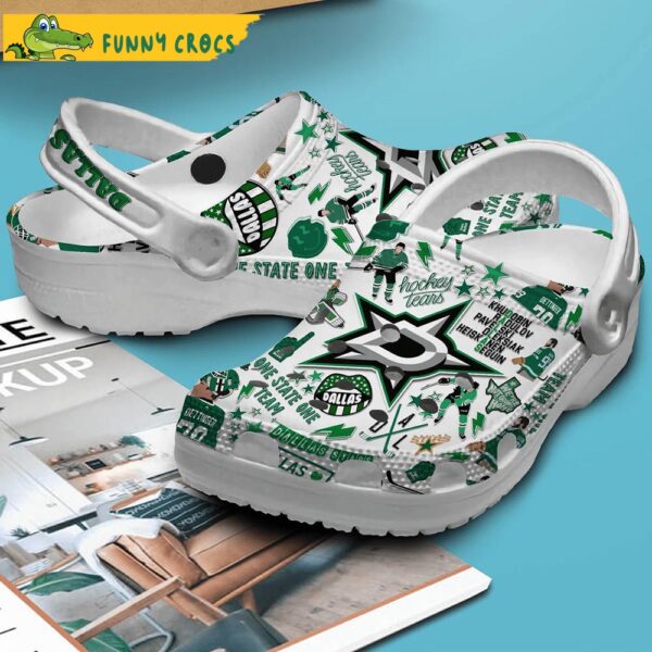 Dallas Stars White NHL Crocs Clog Shoes 2.jpg