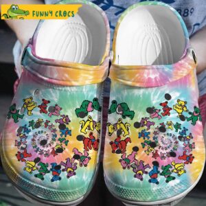 Dancing Bears Tie Dye Crocs Clog Shoes.jpg