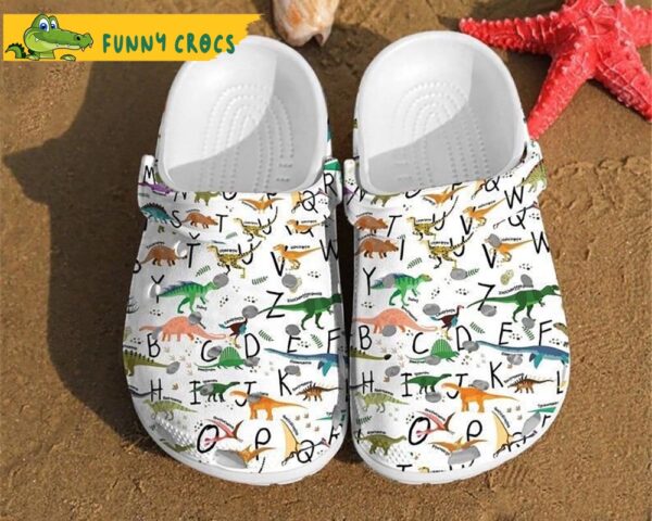 Dinosaur Alphabet Pattern Jurassic Park Crocs.jpg