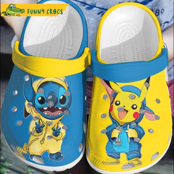 Disney Stich And Pikachu Pokemon Crocs.jpg