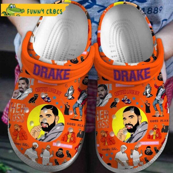 Drake Rapper Music Orange Crocs Clog Shoes 2.jpg