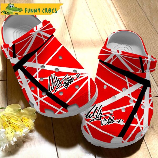 EVH Red Guitar Crocs Clog Shoes 2.jpg