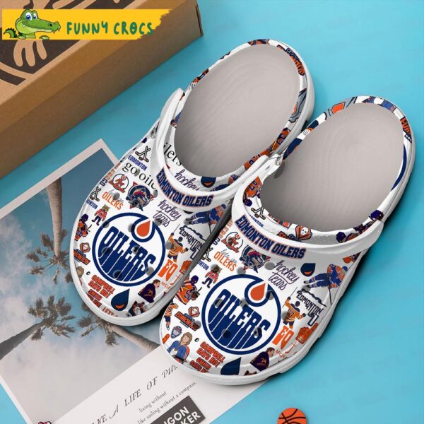 Edmonton Oilers NHL White Crocs Clog Shoes 3.jpg