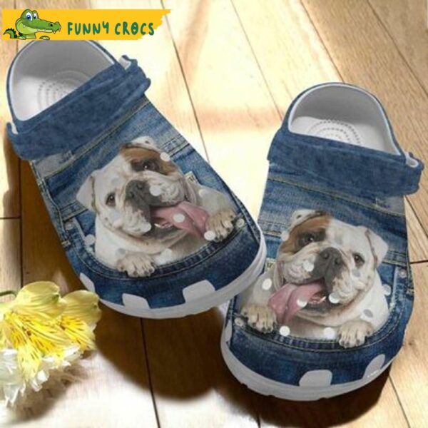 English Bulldog In Jean Pocket Dog Crocs.jpg