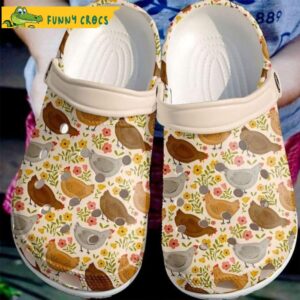 Farmer Chicken Floral Gifts Crocs Clog Shoes.jpg