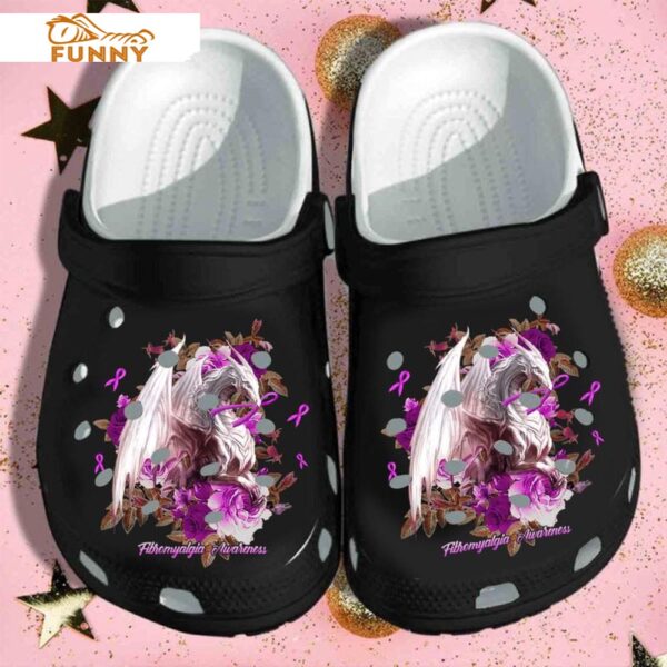 Fibromyalgia Awareness Flower Purple Ribbon Dragon Crocs.jpg