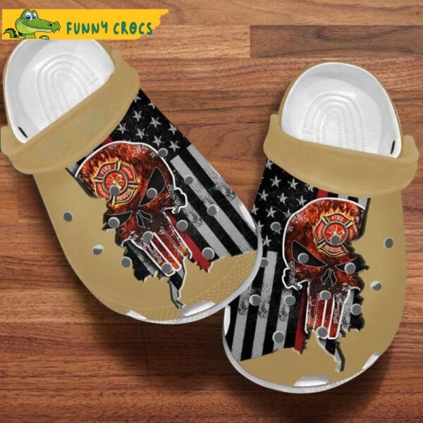 Firefighter Usa Flag Firefighter Loves Croc International Firefighters Day Crocs Clog Shoes 1.jpg