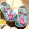 Flamingo Couple Pink Hibiscus Flower Crocs 1.jpg