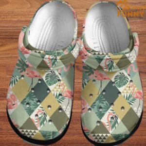 Flamingo Tropical Leaf Seamless Pattern Crocs 1.jpg