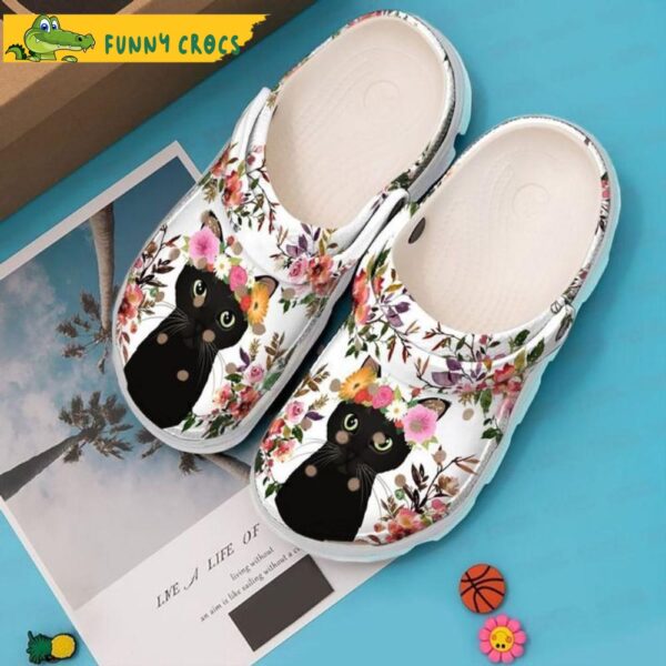 Floral Black Cat Crocs.jpg