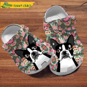 Floral Boston Terriers Dog Crocs.jpg