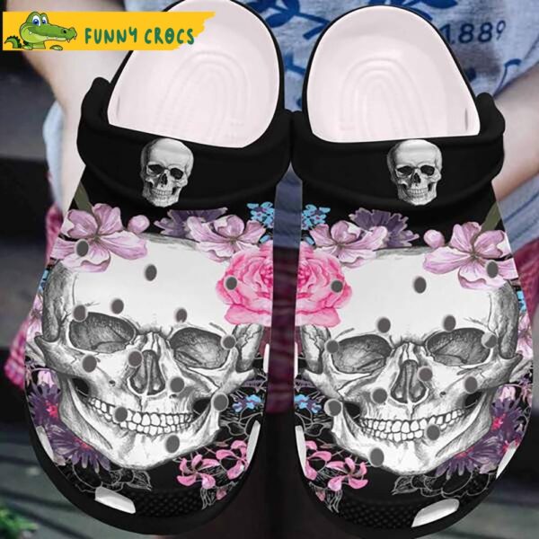 Floral Skull Gifts Crocs Clog.jpg