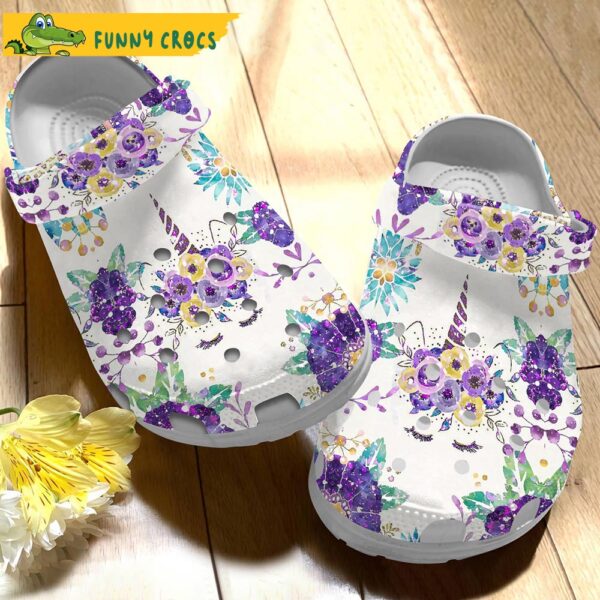 Flower Purple Unicorn Crocs 3.jpg