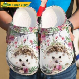 Funny Adorable Hedgehog Floral Crocs.jpg