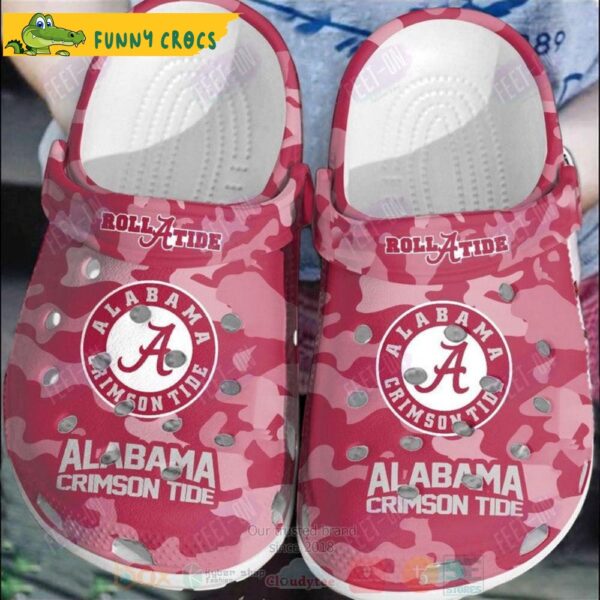 Funny Alabama Crimson Tide Red Pink Camo Ncaa Crocs.jpg