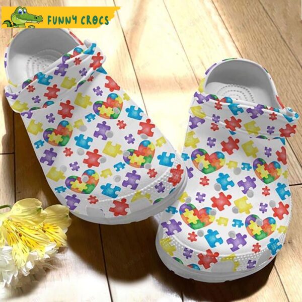 Funny Autism Heart Crocs Clog Shoes 1.jpg