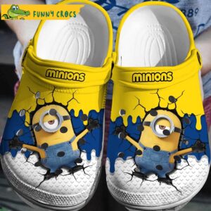 Funny Broken Wall Stuart Minion Crocs Slippers.jpg