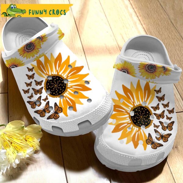 Funny Butterfly Sunflower Garden Crocs 2.jpg