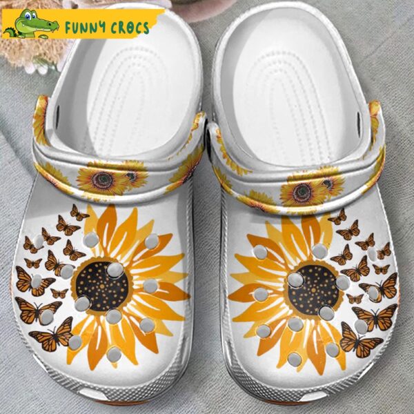 Funny Butterfly Sunflower Garden Crocs 3.jpg