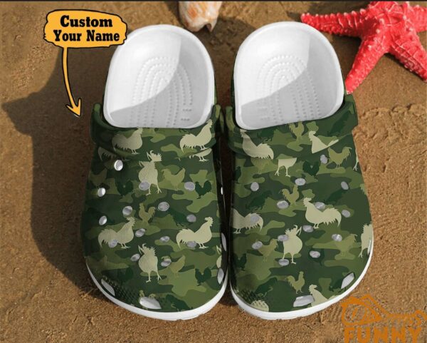 Funny Camo Chicken Animals Crocs Classic Clog.jpg