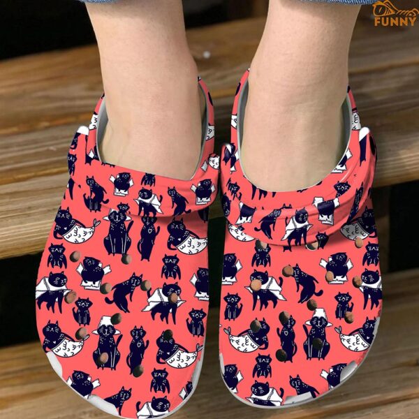 Funny Cats Red Crocs Crocband Shoes 5.jpg