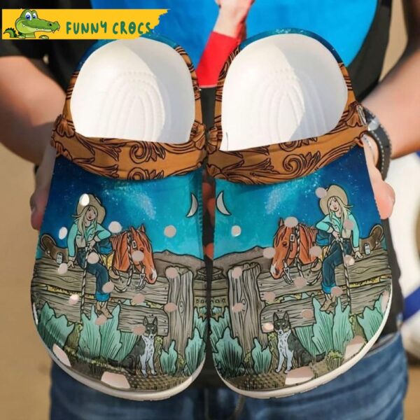 Funny Cow Girl And Horse Crocs.jpg