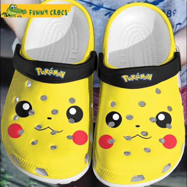 Funny Face Pikachu Pokemon Crocs Clog Shoes.jpg