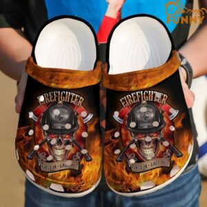 Funny Firefighter Skull Crocs Clog Shoes.jpg