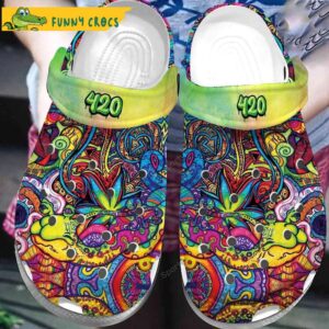 Funny Hippie Tie Dye Weed Crocs Slippers.jpg