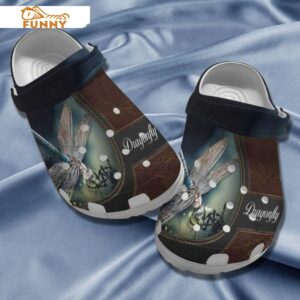 Funny Leather Dragonfly Crocs.jpg