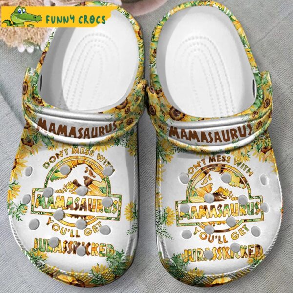 Funny Mamasaurus Dinosaur Crocs Slippers 2.jpg