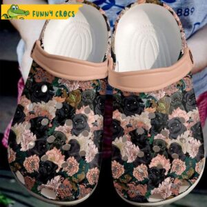 Funny Pug Flowers Garden Dog Crocs.jpg