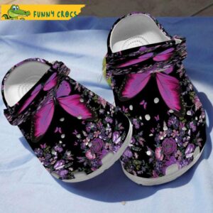 Funny Purple Butterfly Floral Crocs.jpg