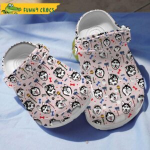 Funny Siberian Husky Cartoon Dog Crocs Shoes.jpg