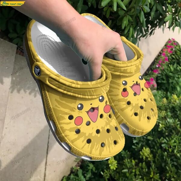 Funny Smile Pikachu Pokemon Crocs Clog Shoes 2.jpg