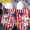 Funny The Fourth Of July American Flags Snoopy Crocs Slippers.jpg