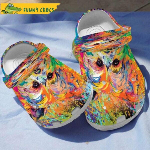 Funny Yorkshire Portrait Painted Dog Crocs.jpg