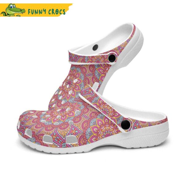 Geometric Paisley Red And Teal Floral Crocs.jpg