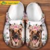 German Shepherd Flower Art 3D Dog In Crocs.jpg