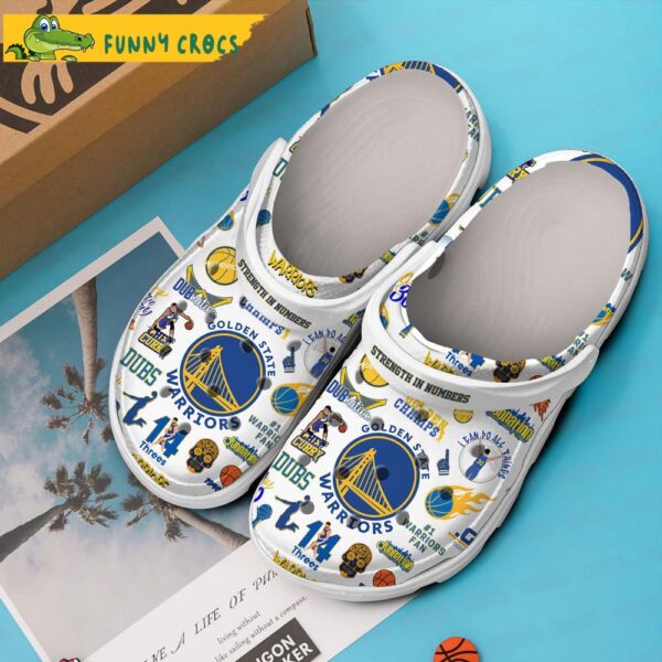 Golden State Warriors NBA White Crocs Clog Shoes 3.jpg