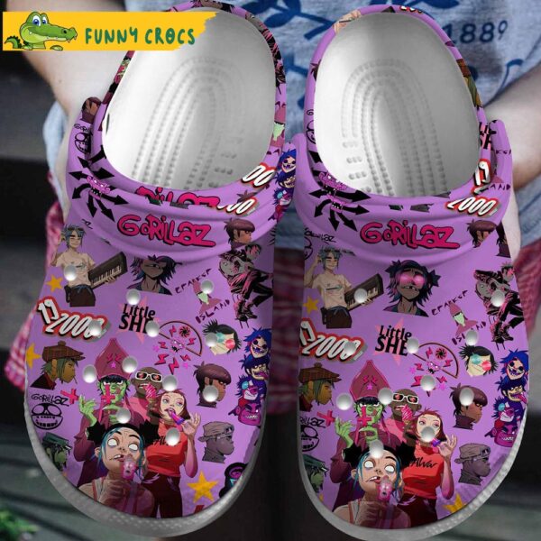 Gorillaz Music Purple Crocs Clog Shoes 1.jpg