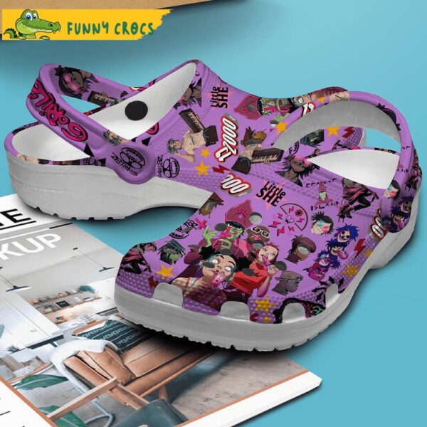 Gorillaz Music Purple Crocs Clog Shoes 2.jpg