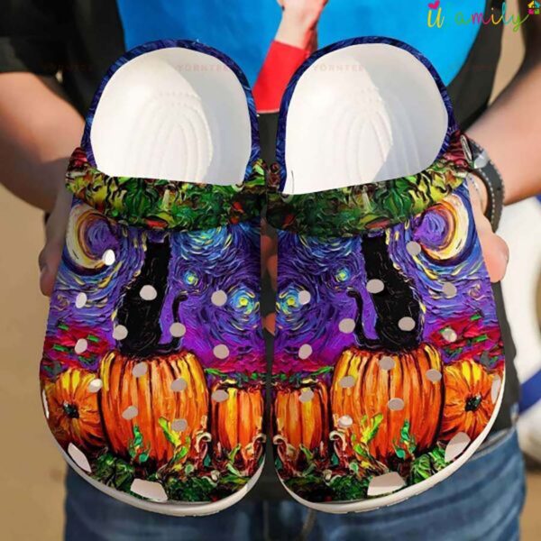 Halloween Black Cat Van Gogh Crocs.jpg