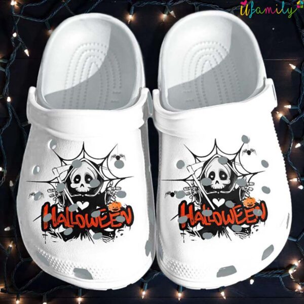 Halloween Ghost Web Crocs Crocband Clogs.jpg