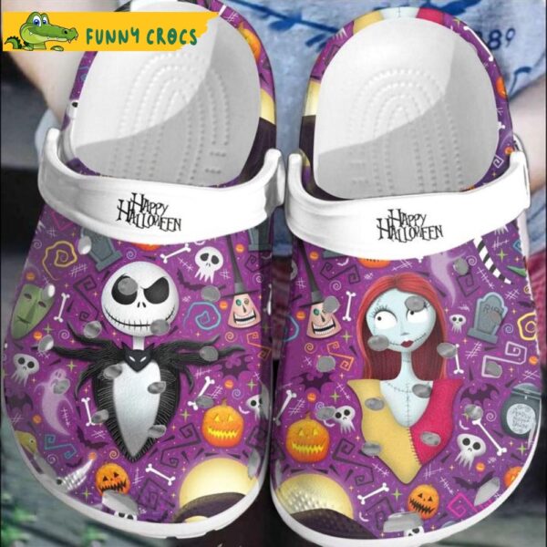 Halloween Jack Skellington Amp Sally Disney Cartoon Adults Crocs Clog Shoes 1.jpg