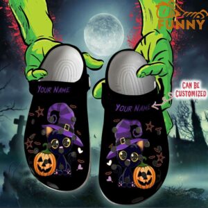 Halloween Personalized Black Cat Witch Crocs 1.jpg