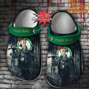 Halloween Personalized Boston Celtics Friday the 13th Horror Character Jason Voorhees Crocs.jpg