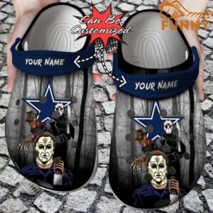 Halloween Personalized Dallas Cowboys Horror Movie Crocs 1.jpg