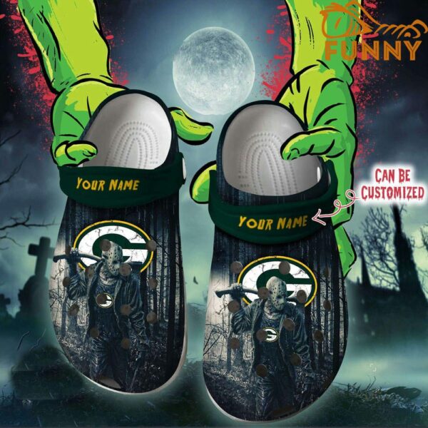 Halloween Personalized Green Bay Packers Friday the 13th Horror Character Crocs 1.jpg